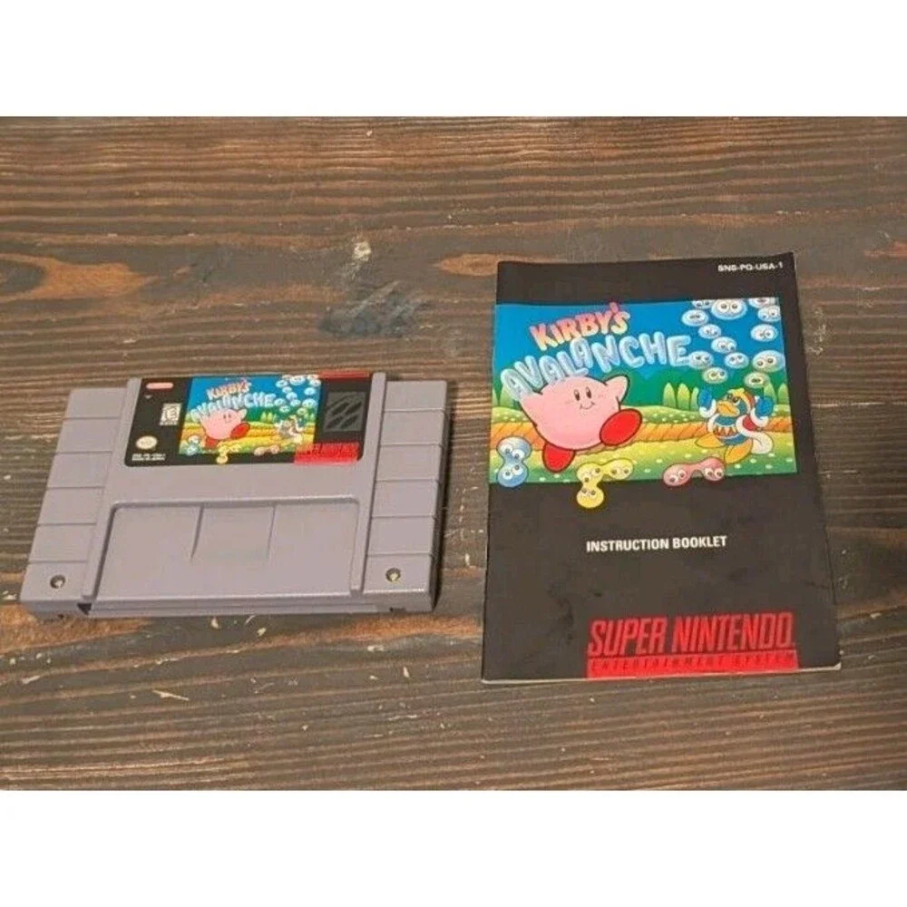 Kirby's Avalanche Super Nintendo SNES Tested and Working Cartridge and Manual